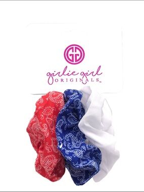 Girlie Girl Originals - SCR-31-BAN Red/Wht/Blu Assorted Scrunchies